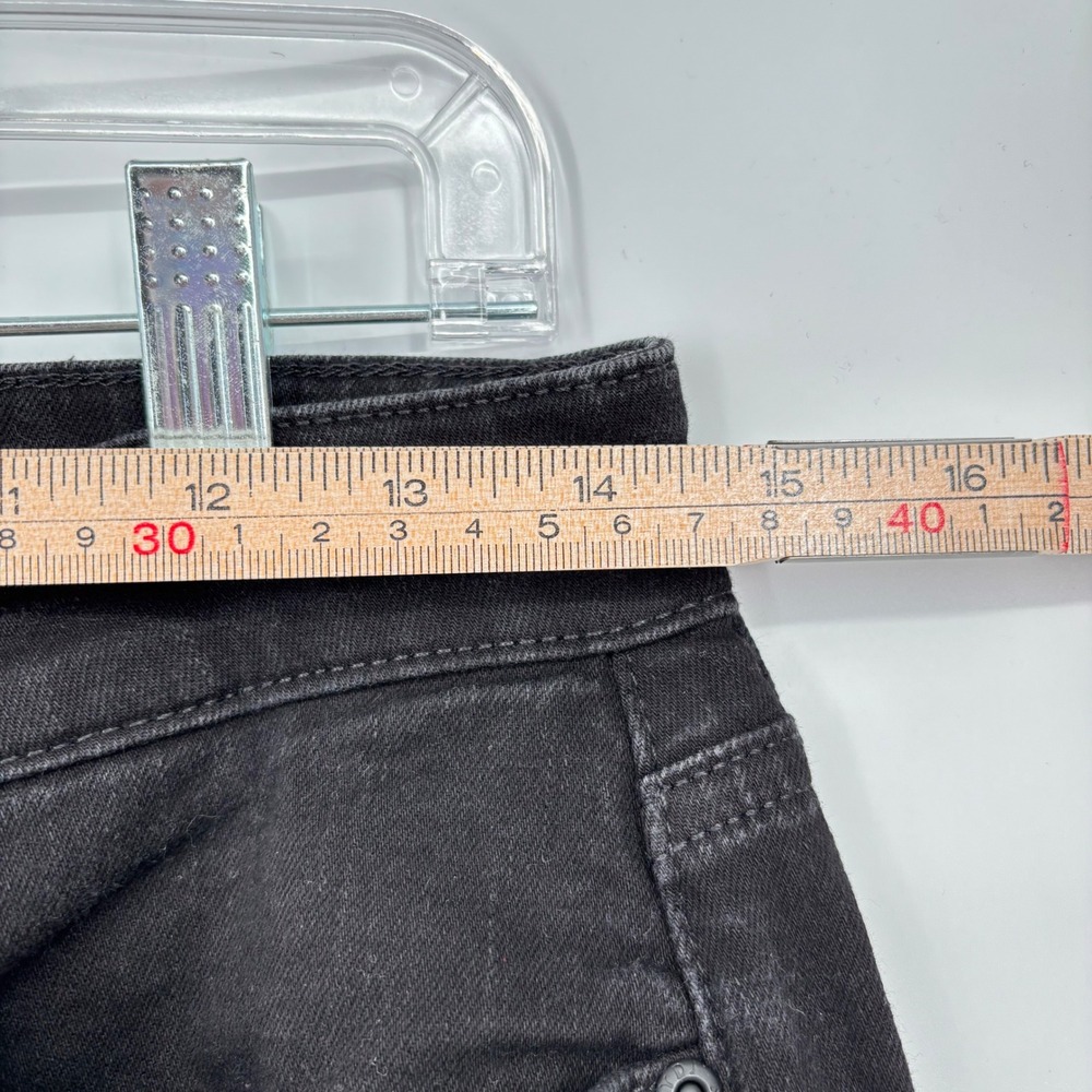 NYDJ Marilyn Straight Leg Jeans Sz 6‎ Black Denim Mid Rise Stretch Slimming Long - Picture 11 of 13
